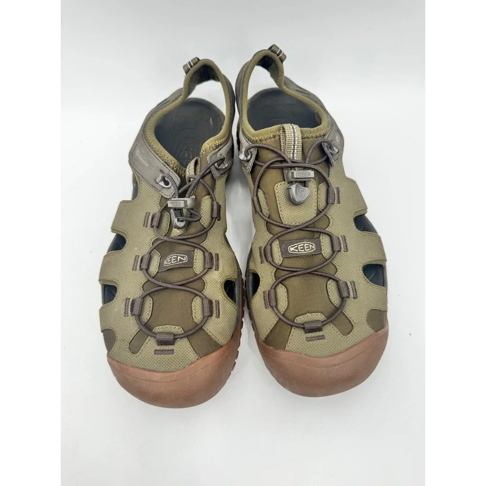 KEEN Evofit One Sandals Mens 13 Olive Green Water Shoes Hiking Bungee Outdoor
